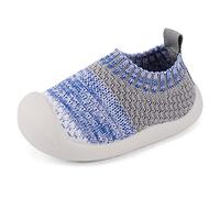 MK MATT KEELY Chaussures Premier Pas Enfants Chausson Antiderapant Bébé Garçons 0-4 Ans,Bleue,EU 23(CN 19)