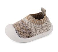 MK MATT KEELY Chaussures Premier Pas Enfants Chausson Antiderapant Bébé Garçons 0-4 Ans,Gris,EU 25(CN 21)