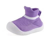 MK MATT KEELY Chaussures Premiers Pas Bébé Fille 6-36 Mois Chaussettes Chaussures Respirant Enfant Chaussons Antidérapante,Violet,12-18 Mois