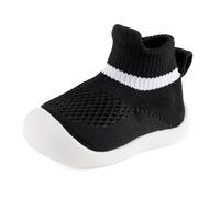 MK MATT KEELY Chaussures Premiers Pas Bébé Garcon Fille 6-36 Mois Chaussettes Chaussures Respirant Enfant Chaussons Antidérapante,Noir,9-12 Mois