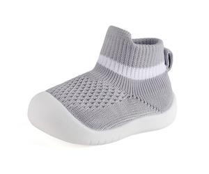 MK MATT KEELY Chaussures Premiers Pas Bébé Garcon Fille 6-36 Mois Chaussettes Chaussures Respirant Enfant Chaussons Antidérapante,Gris,2-3 Ans