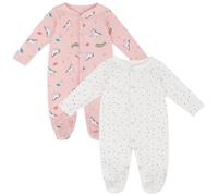 MK MATT KEELY Combinaison Bébé Garçon Fille Grenouillere Coton Body Bebe Recouvre Les Pieds Vêtements Bebe,Blanc pois+Rose,0 1 2 3 Mois