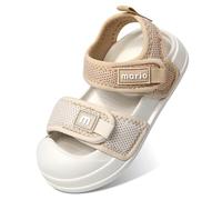 MK MATT KEELY Sandale Enfant Garcon Fille Sandales de Marche Bébé Bout Fermé Chaussure Été Confortable Plage,Beige,EU 22/23(150mm)
