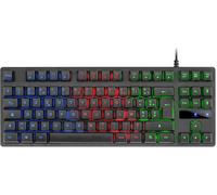 MK02 Noir, Clavier Gaming H-Mech, Compact TKL, FRGB Rainbow, Antighosting, Langue Français