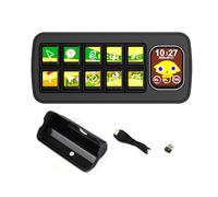 MK10 Multifonctionnel AI Smart Panneau de Commande, 10×0.85 Pouces Touches Macro Mécaniques LCD, 1×2.01 Pouces Écran Secondaire, Linux+QMK Double Système, Support AI Speech Interaction