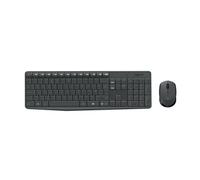 Logitech – Ensemble clavier-souris MK235 – Sans fil, QWERTY, clavier italien – Gris/Anthracite