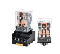 MK3P-I MK3P-1 Intermediate Relay Purpose AC 220V DC 24V Coil 8/11 Pins Electromagnetic Relay with PF113A Base(5 PCS,MK3P-I AC220V)