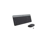 MK470, Ensemble Clavier et Souris sans Fil Ultra-fin - Disposition Compacte et Plate, Récepteur USB 2,4 GHz avec Connectivité Prête à l'Emploi,