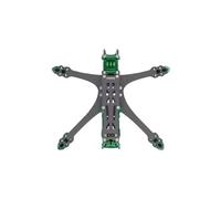 MK5 O4 Pro Drone Frame Kit, 225mm/230mm Wheelbase DC and Wide X, 5mm 3K Carbon Fiber Arms and Dampening Silicone for O4 Pro Systems, Components(Green Wide X)