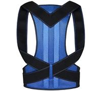 MKAK Back Bretelles Correction Posture Douleur du bas du dos Réglable Adulte Corset adulte Back Thérapie Brace Spine Courroie de support for hommes Femmes(Blue,4XLarge)