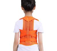 MKAK Back d'épaule réglable Redressez la courroie d'attelage orthopédique for la kyphose, la descente de la poitrine et la bosse, l'amélioration de la posture(Orange,S)