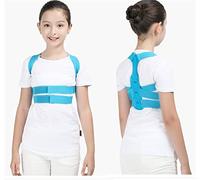 MKAK Ceinture de support d'attelage réglable, prévenue l'attelage de posture supérieure arrière à bosse for les adolescents garçons et filles(Blue,M)