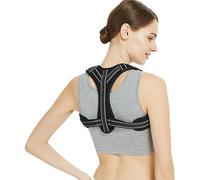 MKAK Correcteur de posture, lisseur entièrement réglable for le milieu, le haut de la colonne vertébrale, le cou, les épaules, la clavicule, soulage les douleurs du dos, respirant(White)