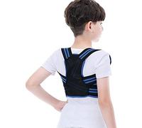 MKAK Douleur invisible Posture de la poitrine invisible Scoliose Back Brace Brace Ceinture de la colonne à épaule Posture Courroie Facile à utiliser(Blue,S)