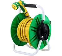 MKAK Enrouleurs De Tuyau De Chariot De Tuyau D'eau Jardin, Support De Stockage De Tuyau 10 M/15 M Chariot Lavage Voiture Arrosage De Jardin Autour Support Tube(42x28x39cm-10m)