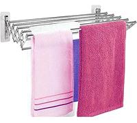 MKAK Grosses de séchage de la buanderie Murale d'accordéon, Salle de Bain en Acier Inoxydable d'acier Inoxydable Aéroport rétractable Pliable de lavoir Séchoirs à Linge