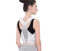 MKAK POSTURE BACK CORRECTEUR CLAVICE SPINE DE SPINE DE SPECTEUR DE SUPPORT ÉPAUTE BACK DE DOUTE DE SAUVAGÉ POSTURE Empêche Sliching Unisexe(White,S)