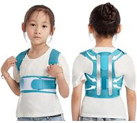 MKAK Réglable for les enfants, le redresseur de dos Correcteur de posture for adolescents sous vêtements empêchent la douleur à la bosse(Blue,L)