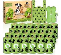 MKAKYES Sac a Crottes Chien, 432 Pièces sac a caca pour chien avec 1 Distributeur, Sacs Ramasse Crottes, 14 x 34 cm Sac Chien Déjection avec parfum, Étanches, Vert