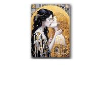 MKANLKX Gustav Klimt 5D Bricolage Diamant Peinture Pleine Ronde Forage Diamant Mosaïque Kits De Broderie Arbre De Vie Femme Décor À La Maison 40X50 Cm