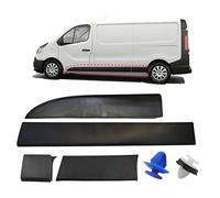 MKAREPART Ensemble complet de garniture de protection pour porte latérale gauche pour carrosserie longue LWB compatible avec Trafic Mk3 Vivaro B Talento (ensemble gauche LWB)