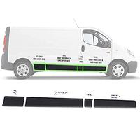 MKAREPART Ensemble de garniture de moulure complète pour porte latérale panneau de protection droit compatible avec Vivaro Trafic MK2 Primaster 2001-2014