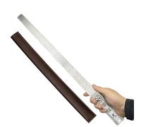 Mkasbn Règle robuste épaisse en acier au manganèse trempé centimètre pouce double échelle outil de mesure avec étui en métal Kit de règles parfaites pour les architectes (règle robuste Lupin de 3 mm)