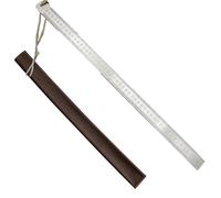 Mkasbn Règle robuste épaisse en acier au manganèse trempé centimètre pouce double échelle outil de mesure avec étui en métal Kit de règles parfaites pour les architectes (règle robuste de 5 mm)