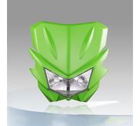 MKBHD Convient for Kawasaki KLX 110 125 150 230 250 300 450R CRF WRF Dirt Bike Moto Phare de moto Phare 12V H4 35W Phare avant(Green A)