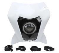 MKBHD Convient for KTM EXC SXF Daylight Running Light MX Enduro Moto Phare Haut Bas Faisceau Avec Angel Eyes DRL Phare Supermoto(White4)