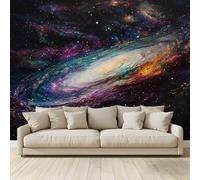 MKBKLI Fond D'Écran 3D Mural Nébuleuse galactique tournoyante Papier Peint Intissé Tapisserie Panoramique Poster Décoration Murales Chambre Adulte Enfant Salon Tv 200x140Cm