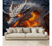 MKBKLI Papier Peint Panoramique Ailes et écailles d'un dragon glace féroce Murale 3D Intissé Fresque Poster Décoration Fond De Mur Tv Salon Chambre 250 (H) x 175 (L) cm