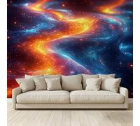 MKBKLI Papier Peint Panoramique Distorsion spatiale Géométrique Abstrait 300 (H) x 210 (L) cm, Papier Peint Géant 3D Salon Chambre Salle à Manger Chambre d'Enfant Décoration Murale