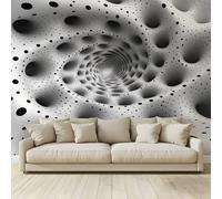 MKBKLI Papier Peint Panoramique Illusion d'optique géométrique moderne en spirale Murale 3D Intissé Fresque Poster Décoration Fond De Mur Tv Salon Chambre 200 (H) x 140 (L) cm