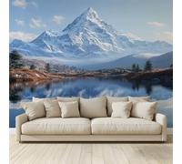 MKBKLI Papier Peint Panoramique Lac pittoresque hautes montagnes 400 (H) x 280 (L) cm, Papier Peint Géant 3D Salon Chambre Salle à Manger Chambre d'Enfant Décoration Murale