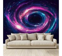 MKBKLI Papier Peint Panoramique Vortex galactique violet 300 (H) x 210 (L) cm, Papier Peint Géant 3D Salon Chambre Salle à Manger Chambre d'Enfant Décoration Murale