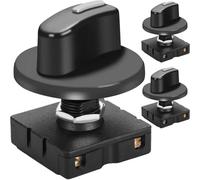 MKBKLLJY 3 pièces Commutateur rotatif à 4 positions et 3 vitesses, 10A, 6A, 120V-250V CA, avec bouton de réglage de la vitesse du ventilateur et sélecteur de chauffage pour cheminée électrique