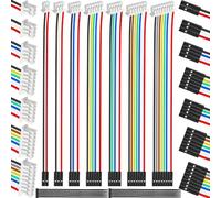 MKBKLLJY JST Lot de 14 câbles adaptateur Dupont 1,25 mm vers 2,54 mm 2-8 | 2/3/4/5/6/7/8 broches, kit de connecteur femelle pré-serti, fil électronique 1571, pour Molex PicoBlade