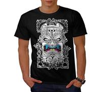 MKDHYYKS Maori Warrior Head New Guinea Men T Shirt Manches Courtes(3X-Large)