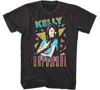 MKDHYYKS Saved by The Bell Kelly Kapowski Triangles Men's T Shirt Tiffani Amber Thiessen Manches Courtes(X-Large)