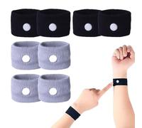 MKEAWWU Bracelets Anti-Nausées Pour Le Mal De Mer, 4 Paires Bracelet Anti Nausée, Bande De Poignet De Soulagement De Nausée Pour Les Enfants, Les Adultes, Les Vacances Et Les Voyages
