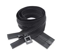 MKEAWWU Fermeture Eclair Séparable, 1 Pièce, Plastique Noir, Longueur 70 Cm, Pour Jackets