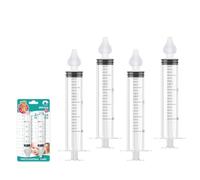 MKEAWWU Lot De 4 Bébé Seringue Nasale,Seringue Nasale Bebe,Seringu Nasal Bebe Professionnel Avec Embout En Silicone,Irrigation Nasale,Blanc
