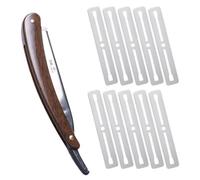 MKEAWWU Rasoir Droit De Barbier Coupe Choux Manuel Avec 10 Lames De Derby - Kit Avec Étui De Voyage En Cuir - Accessoire Pour Homme, Cadeau Pour L’Hygiène