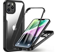 Mkej 360-Degrés Transparent Silicone Coque pour iPhone 11 Pro Max, 3 en 1 Avant Doux TPU Et Arrière Dur PC Etui Contour Avant et Arrière Full Protection Cover Bumper pour iPhone 11 Pro Max, Noir