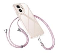 Mkej Coque pour Honor 400 avec Cordon, Transparente Anti-Jaunissement PC + Silicone Gel Souple TPU Antichoc Anti-Rayures Housse, Collier Réglable Amovible Étui Portable Lanyard Case