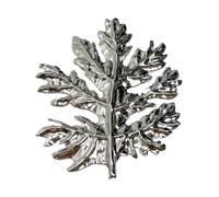 MKEMQXBEP Broche Vintage en métal, Grande Feuille d'érable, for Femme, Accessoire de Costume, épingle à Corsage, Bijoux de fête(Silver 11.7CM 1PC)