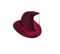 MKEMQXBEP Chapeau de sorcière de vacances avec motif étoile Mon, mascarade, magicien, cosplay, fête, accessoires de déguisement amusants(Red 1PC)