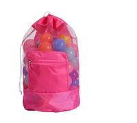 MKEMQXBEP Sac de plage portable pliable, organisateur de jouets de plage, sac à dos de rangement for enfants en plein air(ROSE RED 1PC)