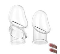 MKEWUU Extenseur Pénien 2 Pièces Transparent, Gaine Pénienne Élastique Une Longue Une Courte, Agrandissement Pénis Aide À L'Érection Pour Homme